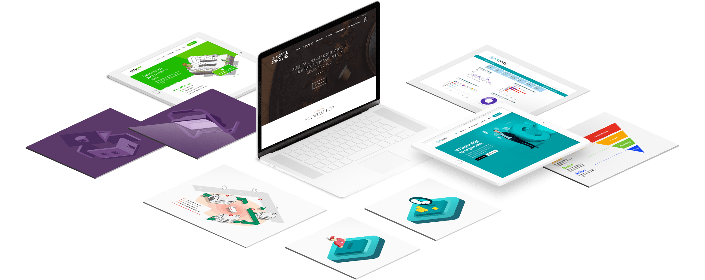 Portfolio-overzicht van recente projecten van Chapter Zero